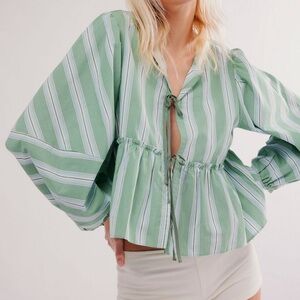 Free People Brunch Babe Blouse